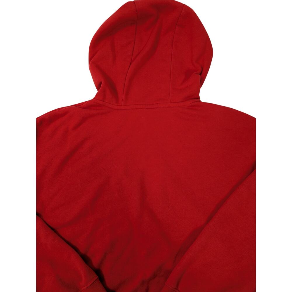 Women's  Nike Fleece Logo Hoodie in University Red Cropped Look Size Large - Picture 8 of 8